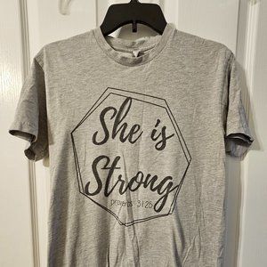 She Is Strong Proverbs 31:25 T Shirt